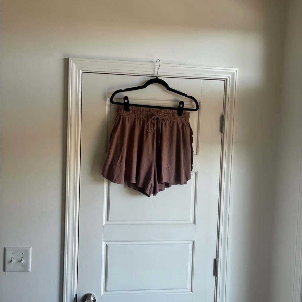 Brown Drawstring Shorts